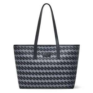 Women's Fashionable Large-Capacity Geometric Pattern Tote Bag, Women's Shoulder Bag, Casual Trendy and Versatile High-Quality Daily Commuter Bag