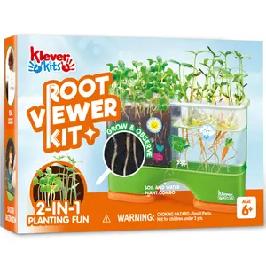 Klever Kits 2-in-1 Root Viewer & Planting Science Kit for Kids – STEM Learning Gifts for Kids Aged 6+, Soil & Hydro Observation Kit Birthday Toys Gifts for Boys and Girls