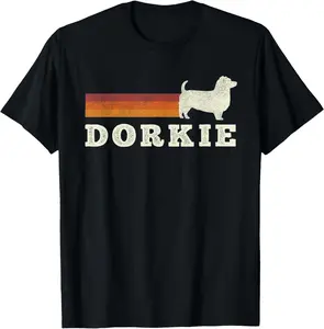 Vintage Dorkie Retro Mom Dad Dog T-Shirt