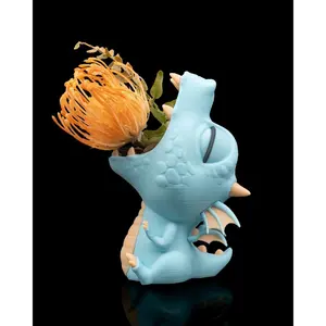 Green Breath Planter – 3D Printed Baby Dragon Pot