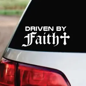 Driven By Faith Car Decal Truck Bumper Sticker Window Windshield Vinyl Jdm Men Girls God Blessed Religious