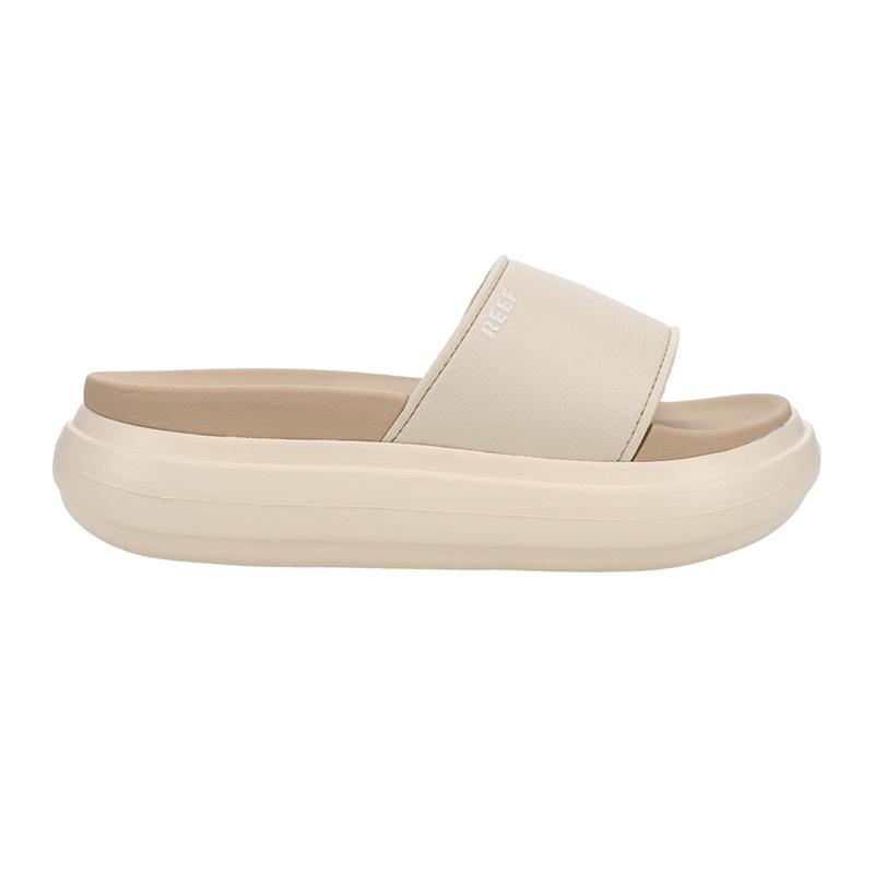 Reef Womens Cushion Bondi Bay Platform Slide Casual Sandals Casual Low Heel 1-2" - Beige