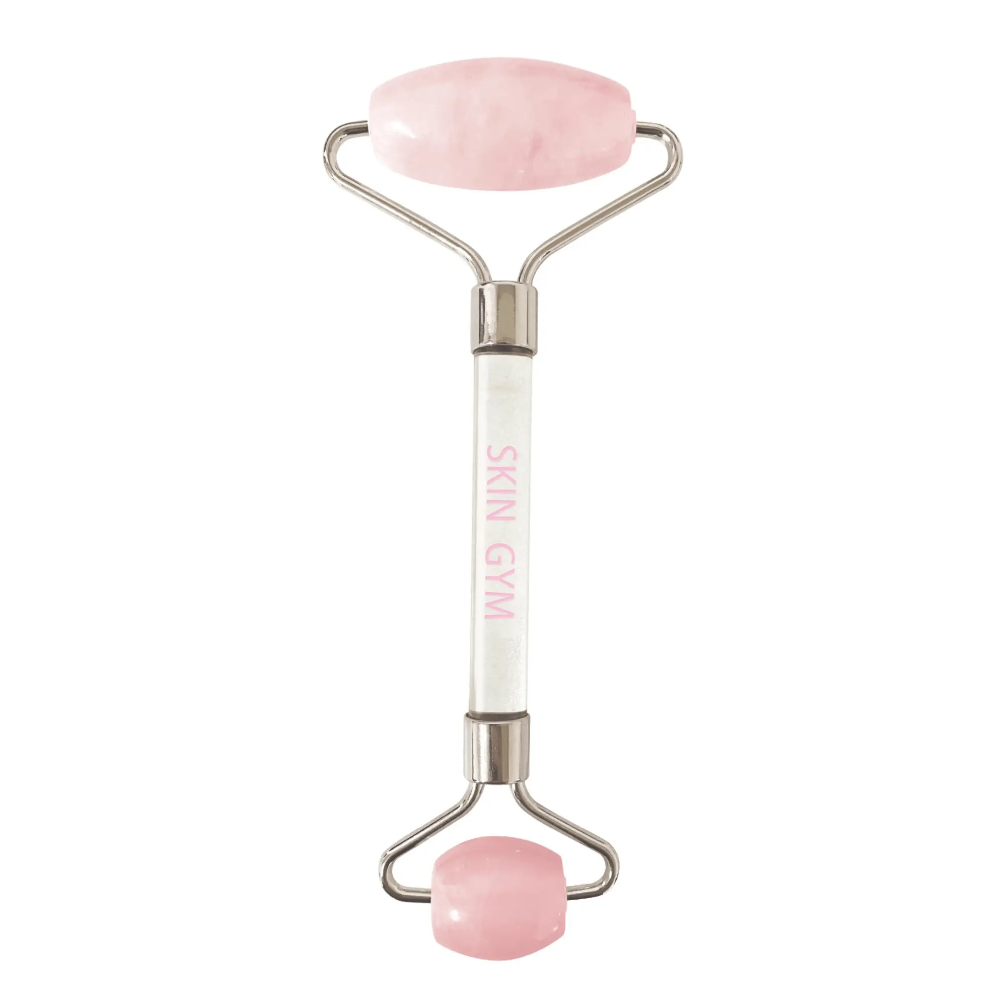 Skin Gym Rose Quartz Crystal Facial Roller Facial Massage & Skincare Support | Natural Rose Quartz & Smooth Rolling Design Skin Gym Rose Quartz Crystal Facial Roller Facial Massage & Skincare Support | Natural Rose Quartz & Smooth Rolling Design