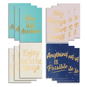 12 pieces, 3.2x5 inches, mini colourful inspirational notebooks - motivational journals, small pocket notebooks, suitable for school, office, teacher gifts, wholesale prizes, travel supplies