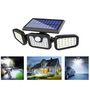 Solar Security Light Outdoor 1 Pack Solar Wall Light Outdoor with 3 Lighting Modes 3000LM Super Bright IP65 Waterproof Wide Angle 6500K Solar Power   Outdoor Porch Yard Garage