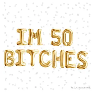 Foil Balloon Letter Kits – 50th Birthday Sayings