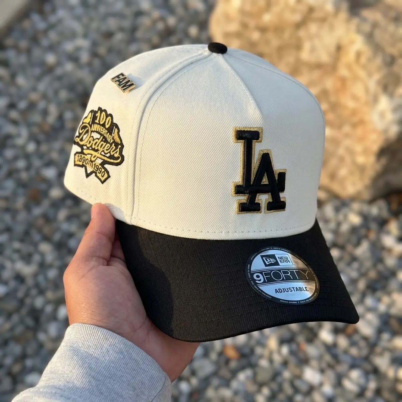 New Era Los Angeles Dodgers 9FIFTY Adjustable Cap LA Baseball Hat Anniversary Patch Streetwear Unisex