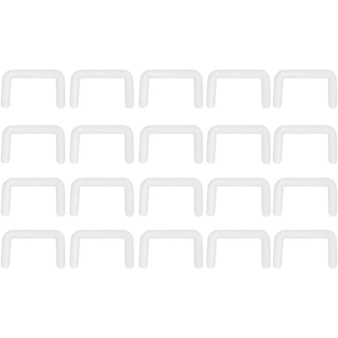 20pcs 14G 16G Clear Septum Rings Retainers Flexible Acrylic Nose Ring Retainer U-Shaped Piercing Hider Body Jewelry
