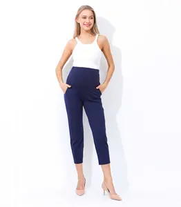 Alina Mae Maternity Ankle Pants for Work, Business, and Office - Stylish and Comfortable Fit for Pregnant Women