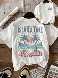 Comfortable Hawaiian Island Vibes T-Shirt for Women | Retro Summer & Beach Vacation Tee, Perfect Gift for Beach Lovers, Casual Aloha Shirt