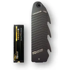 Fantom Drives - VENOM8 1TB 2TB 4TB 8TB NVMe Gen 4 M.2 Internal SSD - PS5 Memory Upgrade 3D NAND TLC – DDR4 DRAM Cache - 7400MB/s Solid State Drive w/ Heatsink (VM8X20-PS5)