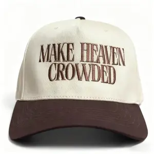 Make Heaven Crowded Embroidered Trucker Hat,Faith-Based Christian Hat,Jesus Cap,Inspirational Country Hat,Religious Baseball Cap Women & Men