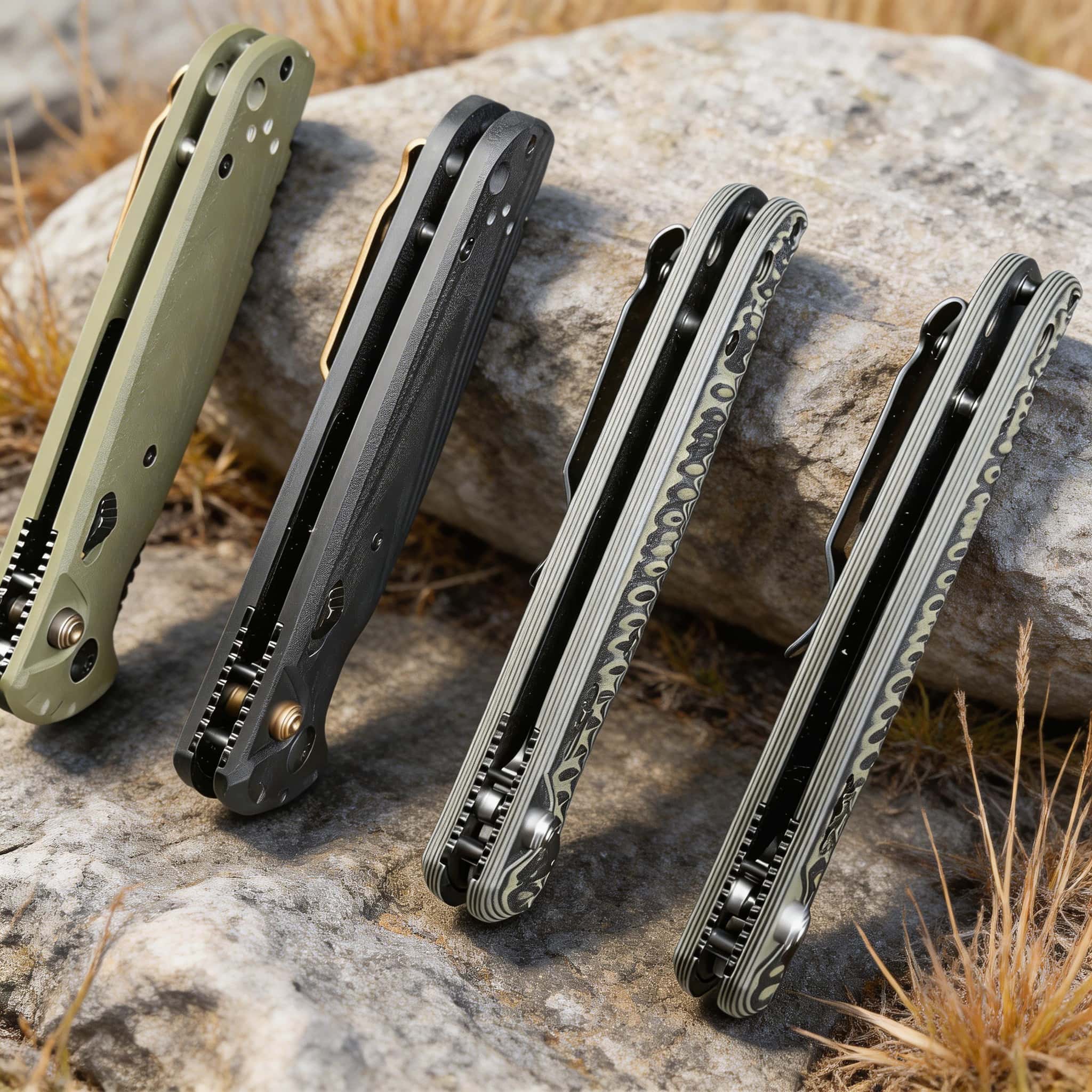 D2 Battlewash Folding Tool with G10 Handle & Button Lock | Premium Neck Tool Set for Camping, Hiking & EDC | Ideal Gift for Outdoor Enthusiasts