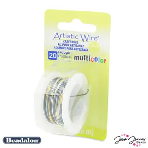 Beadalon Multicolor Wire in Silver Gold & Black 20 gauge