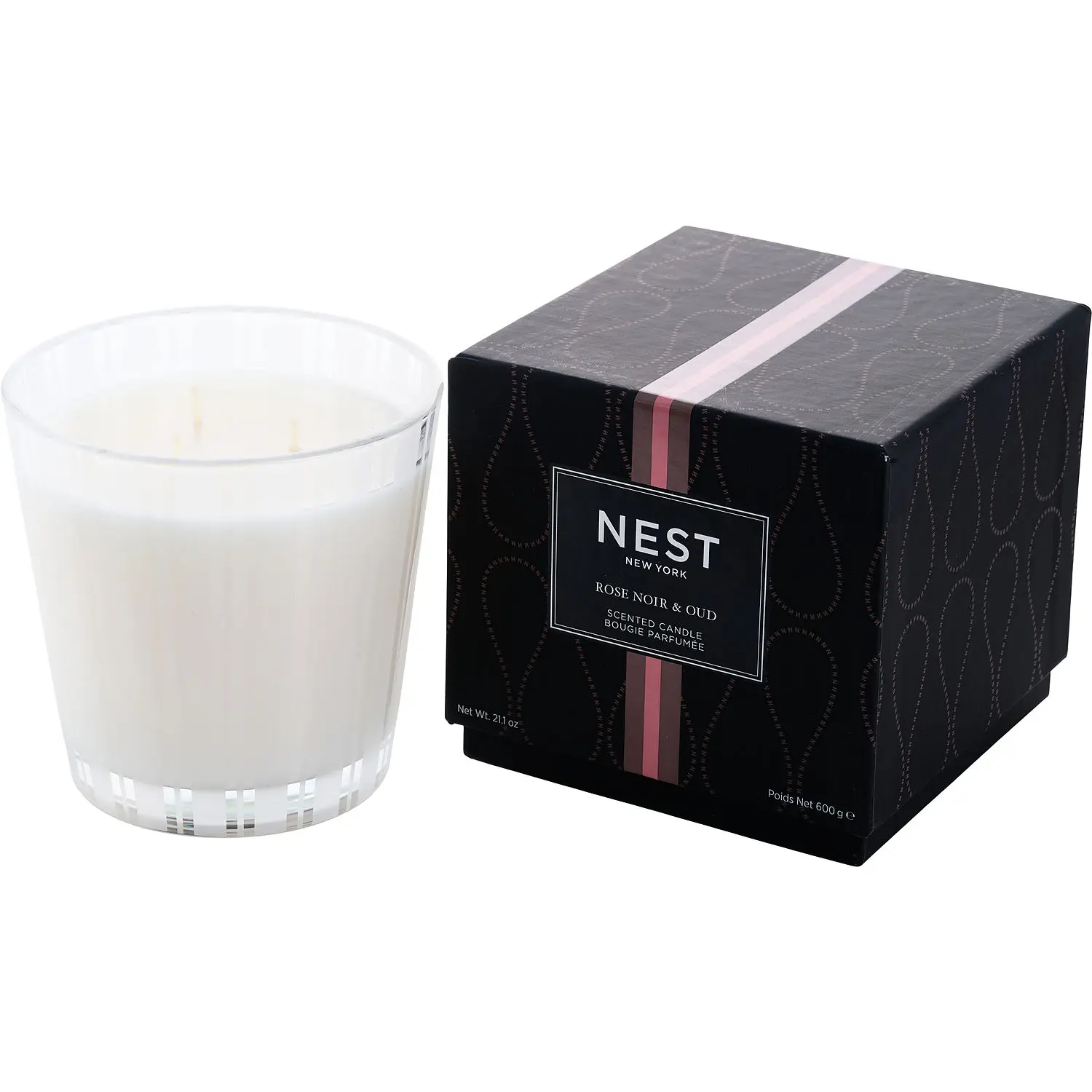 Nest Rose Noir & Oud By Nest 3 Wick Candle For Unisex