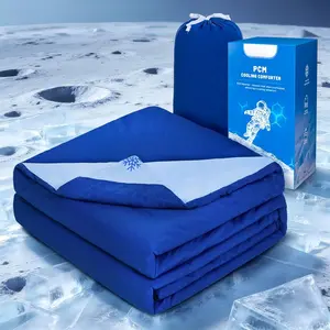 Cooling Comforter  Size for Hot Sleepers PCM Technology Cold Blanket Q-Max >0.48 Summer Comforters  Side Cold  Side Warm Breathable Automatically Adjusts Cooling Temperature