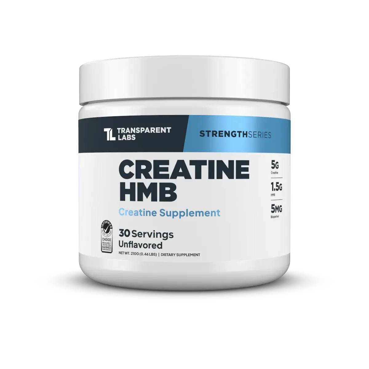 Creatine HMB Dietary Supplement, Natural Muscle Support for Fitness & Healthcare, Transparent Labs Formulation