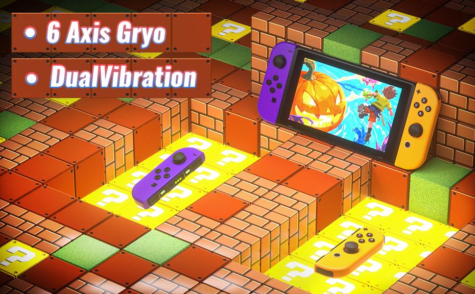 YUYIU Game Controller (L/R) Joy-con Compatible with Switch/OLED/Lite &  Switch2, Wireless Bluetooth, Motion Control, Dual Vibration & Wake-Up Function, Left & Right Joycon Set