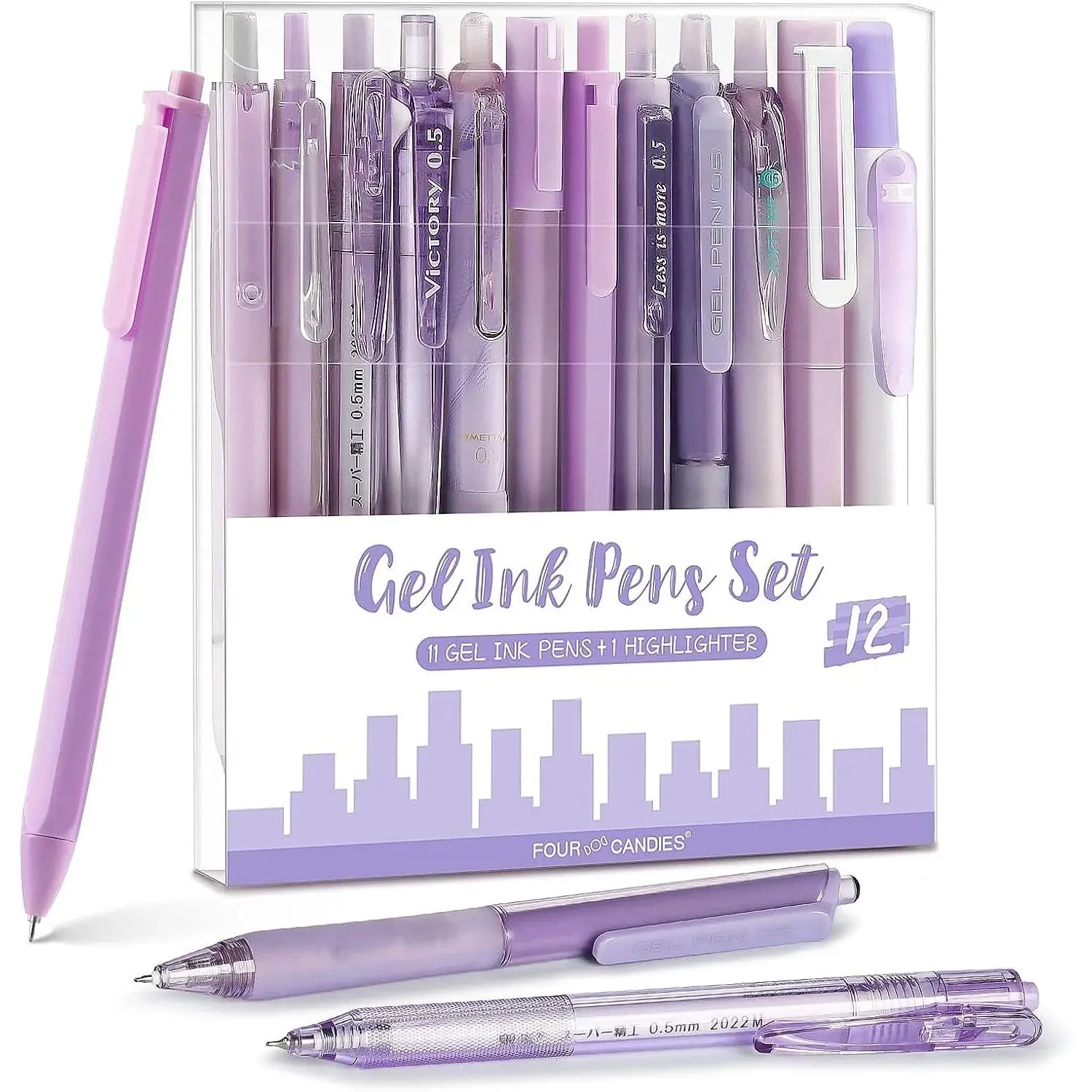 11 Pcs Purple Pen Set-1Pcs Purple Highlighter 11 Pcs Purple Pen Set-1Pcs Purple Highlighter