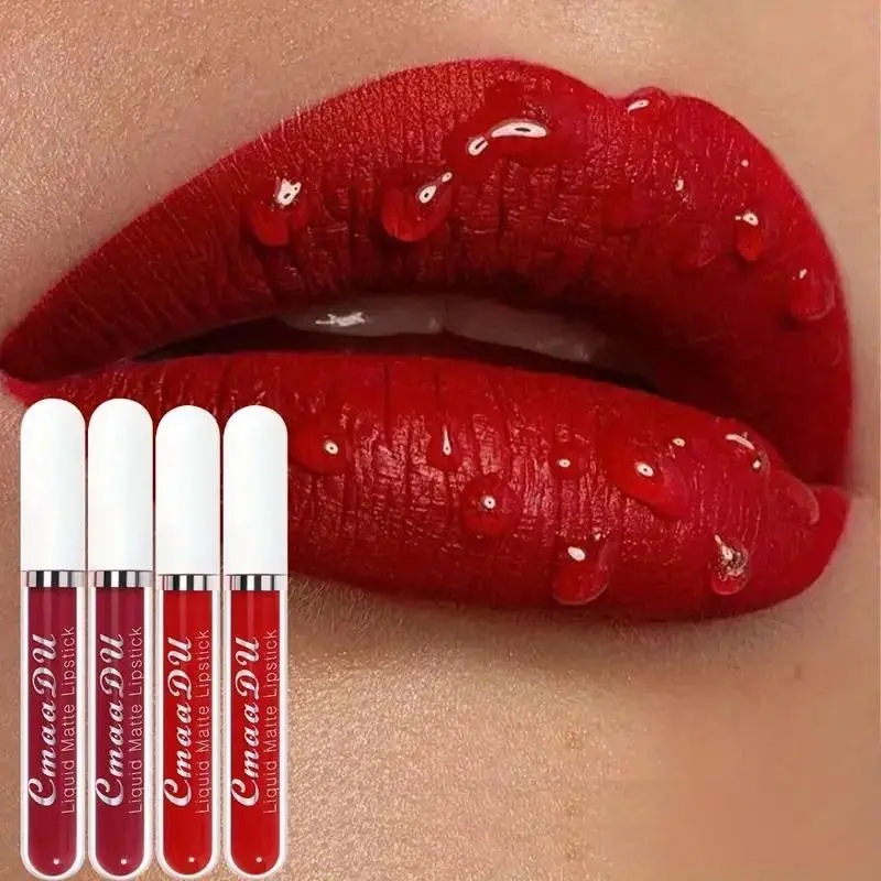 Cmaadu Liquid Matte Lipstick Set, Waterproof, Non-Sticky, Moisturizing, Fast-Drying, Long-Lasting, Shade, Suitable for All Skin Types, Cosmetic, Gloss