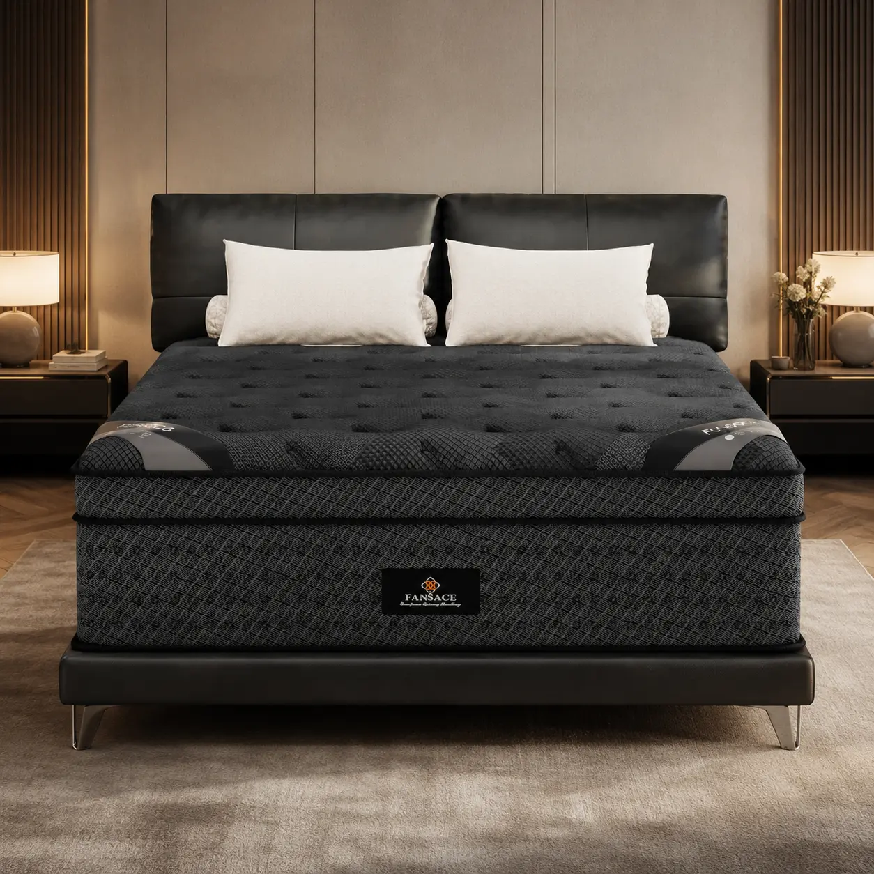 FANSACE 14/16 Inch Luxury Hotel Hybrid Mattress, Queen/King Mattress in a Box, Cooling Gel Memory Foam, Euro Top Design, Fiberglass-Free Cover, CertiPUR-US Certified, Comfortable Support, BackToSchool