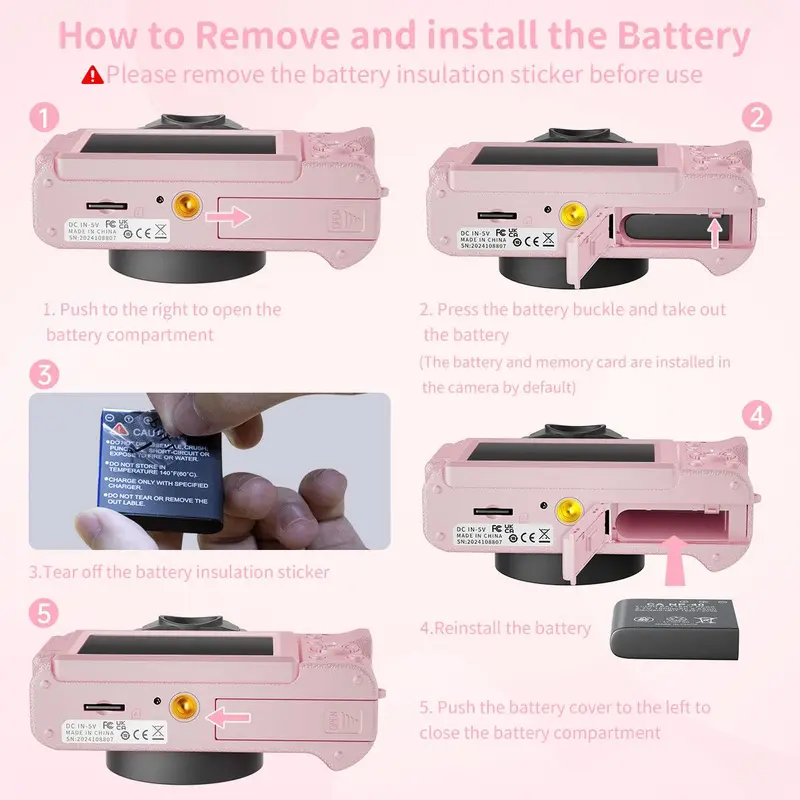 GLOBAL PICK 4K Digital Camera with 180° Flip Screen, 16X Digital Zoom Vlogging Camera, Autofocus Camera, Including Wide Angle & Macro Lens, 32GB TF Card, Ideal Gift Choice, Photographic Kit 6