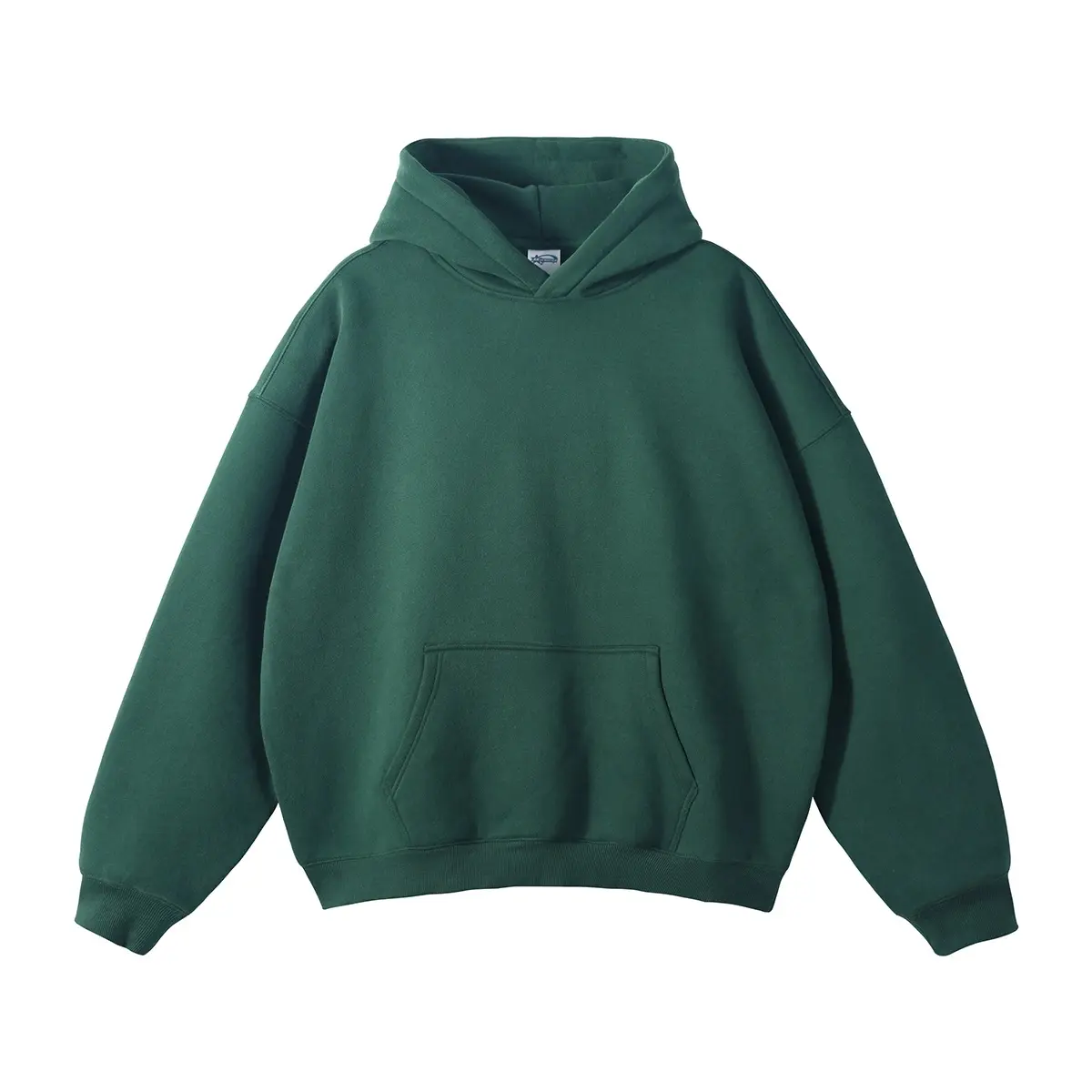 Oversized Fleece Hoodie Sweatshirt – Cozy Pullover with Hood & Pockets, Soft Polyester, Long Sleeves, Casual Winter Loungewear for Women & Men,Dark Green