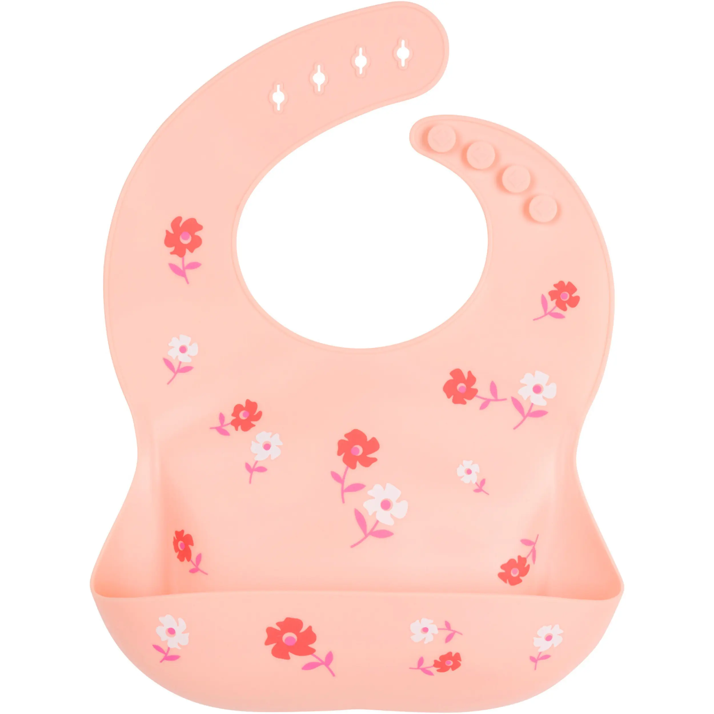 Adjustable Silicone Bib for Babies & Toddlers 6+ Months, Food-Grade Dishwasher Safe Bib by Ava & Oliver