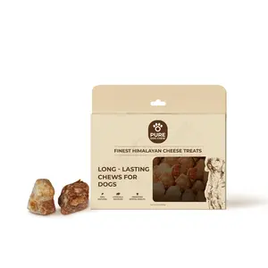 Pure Dog Chew Puffed Yak Cheese Chews 3.5 oz - High Protein, Lactose-Free, Airy Texture for Sensitive Jaws & Senior Dogs