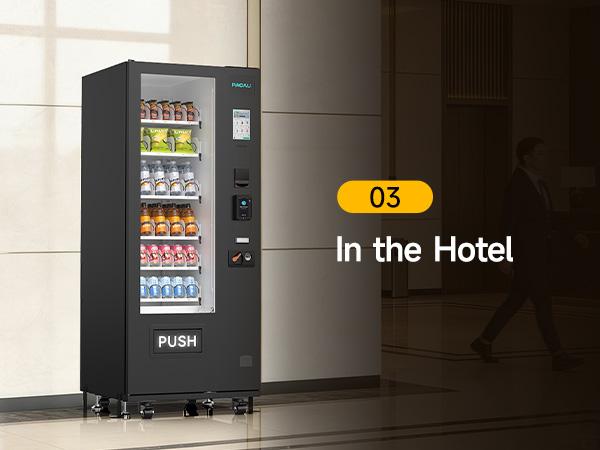 PACAU Commercial Vending Machine for Sale, Refrigerated Vending Machine Snacks and Drinks Combo with Credit Card & NFC Payment, Vending Machine for Home or Office