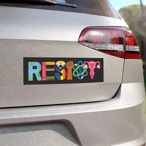 Resist Car Magnet/Bumper Sticker, Banned Books BLM Reproductive LGBT Rights Social Justice Climate Change Science Liberal Feminist Activist