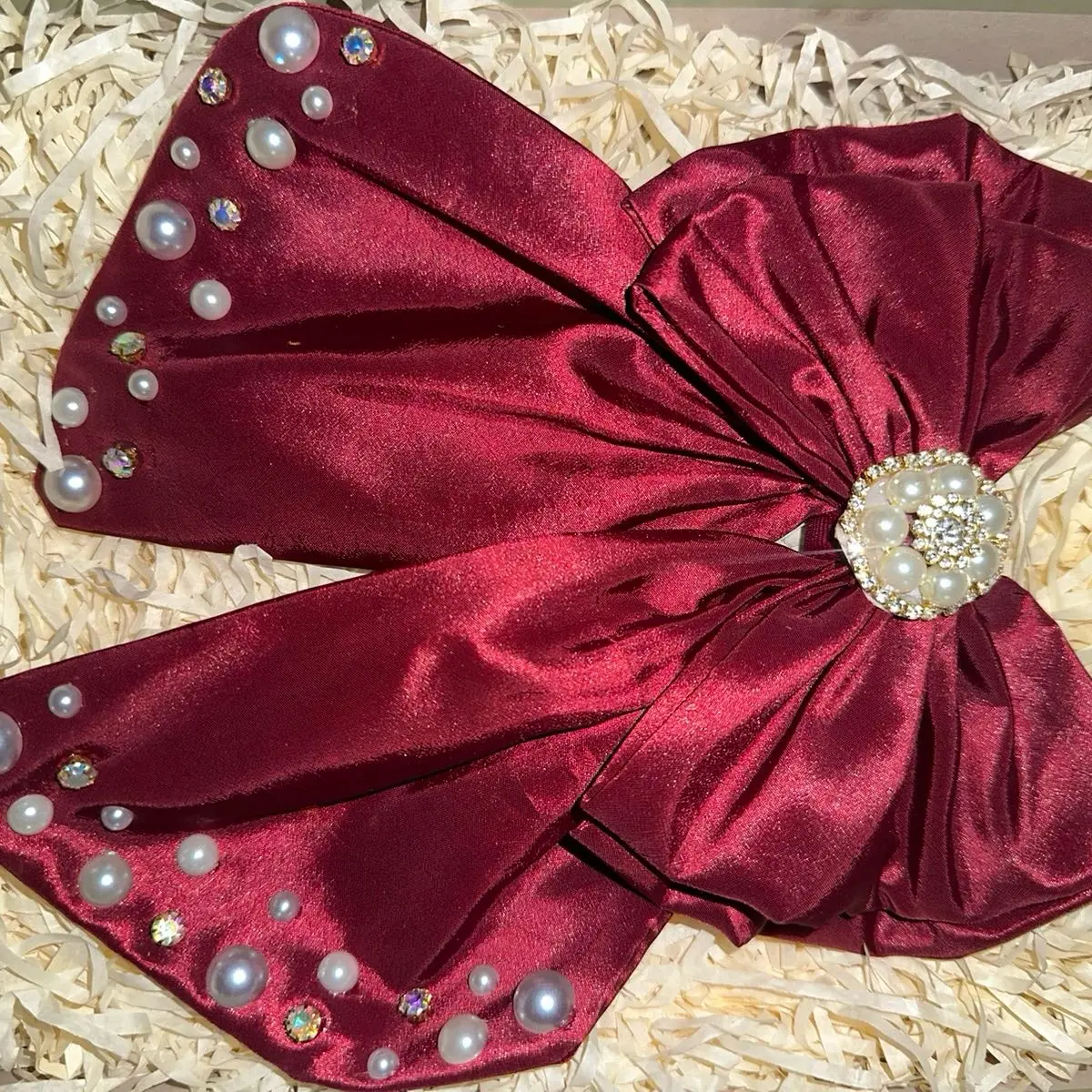 Red Doll Bows with Diamond Embellishments
