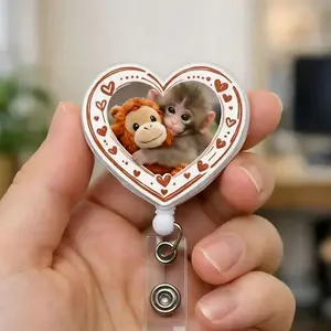 Baby Monkey Punch Badge Reel, Sad Monkey ID Holder, Animal Lover Badge Clip, Dear Punch, Baby Monkey Badge Reel, Rescue Story Badge Reel