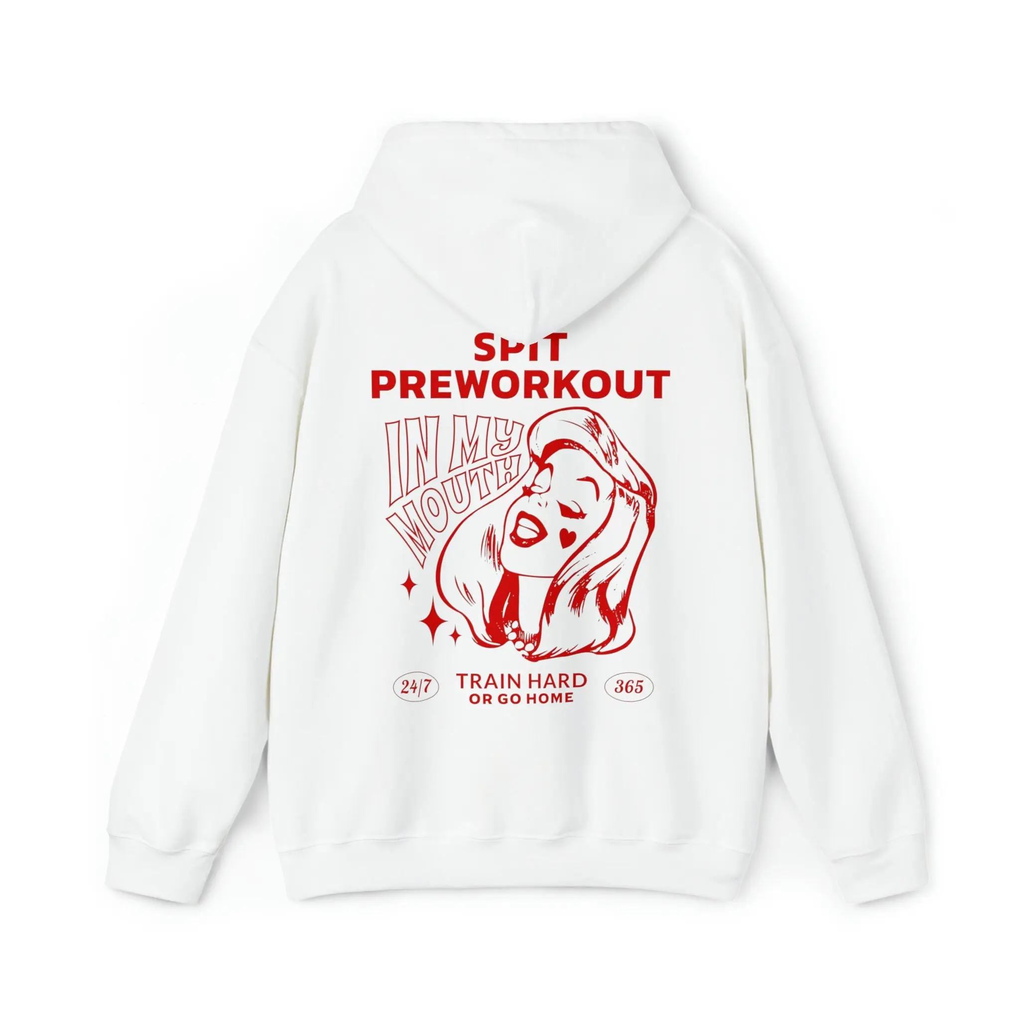 Spit Preworkout In My Mouth Gym Hoodie | Funny Training Pump Cover | Bodybuilding Humor Hooded Sweatshirt