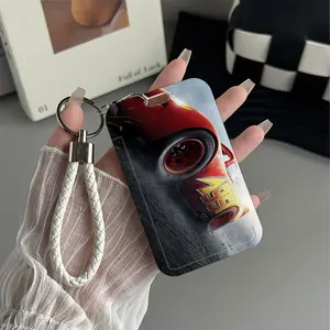 Lightning Drift Pattern Design Plastic Id Card Holder With Lanyard for Doctors, Nurses, Students-Bus Card Case, Campus Card Protector Perfect Halloween Christmas Gift
