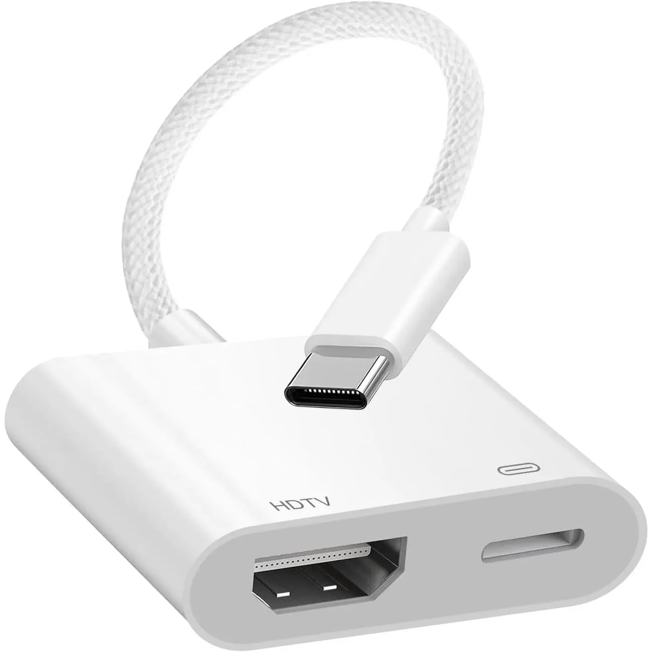 USB C to HDMI Adapter for iPhone 15 16 , 4K@60Hz HDMI to iPhone USBC Adapter for TV with 100W Fast Charging Port, HDTV Projector to USB Type C Smart Phone/iPad/MacBook/Laptop