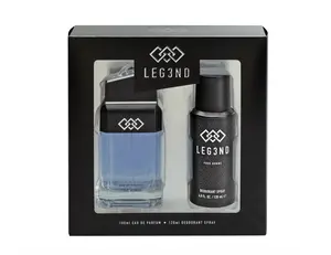 LEG3ND | 2PC Gift Set – Men’s Fragrances Bundle with 3.4oz EDP Spray (Italian Bergamot & Patchouli) + 4oz All-Over Body Deodorant – Bold Masculine Scent, Long-Lasting Freshness | Ideal for Everyday Use, Gym, or Special Occasions
