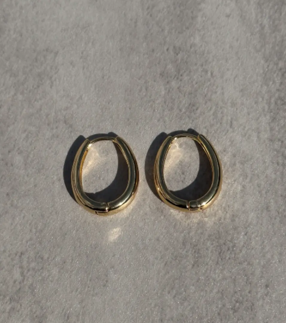 Riley High Polished Elegant Hoop Earrings