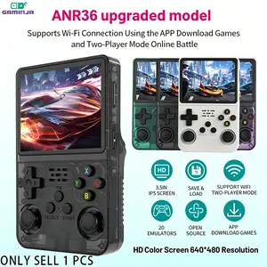 Portable Game Console GAMINJA ANR36, Remote Dual Play, WiFi Download Games, 20+ Emulators, Retro Gaming Gift, Perfect for Holiday Season
