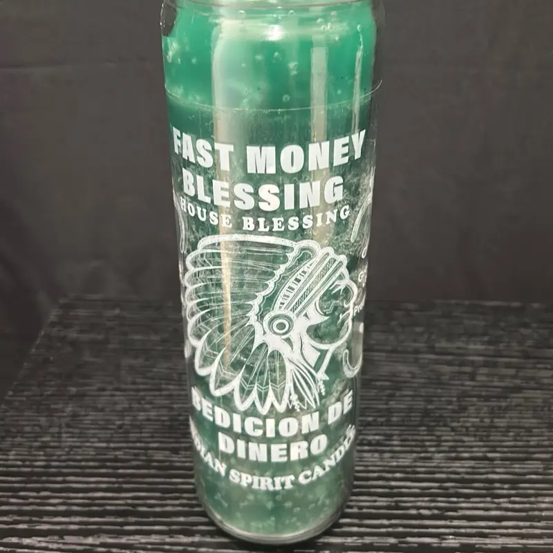 Fast Money Blessings 7 Day Devotional Religious candle