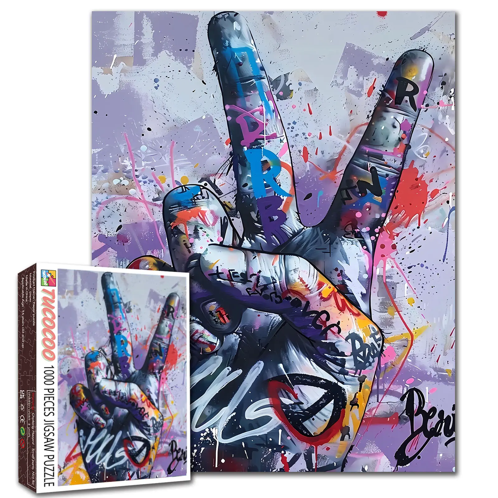Tucocoo 1000-Piece Artistic Fantasy Graffiti Jigsaw Puzzle, Toys & Hobbies Family Game, Puzzles for Adults, Toy Jigsaw Puzzles, Stress Relief Gift, 27.5x20in (70x50cm) Wall Art