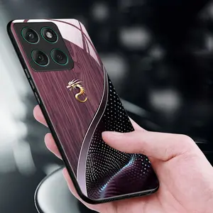 Domineering Golden Dragon for Moto G05 4G/X50 Ultra/Edge 60/Edge 60s/G100/G57/G57 Power/G67 Power Hard Case Glass tempered Super texture Simple design Protective Cover