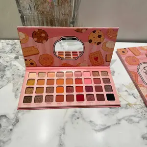 New 36-color donut cookie pattern eyeshadow palette, matte and shimmer makeup palette.New multi-color hot-selling popular women's makeup eyeshadow foundation palette