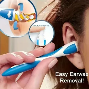 Reusable Ear Picks Set, 16 Rotating Spirals & 1 Handle, Ideal for Cleaning Ears Safely, Perfect for Daily Use