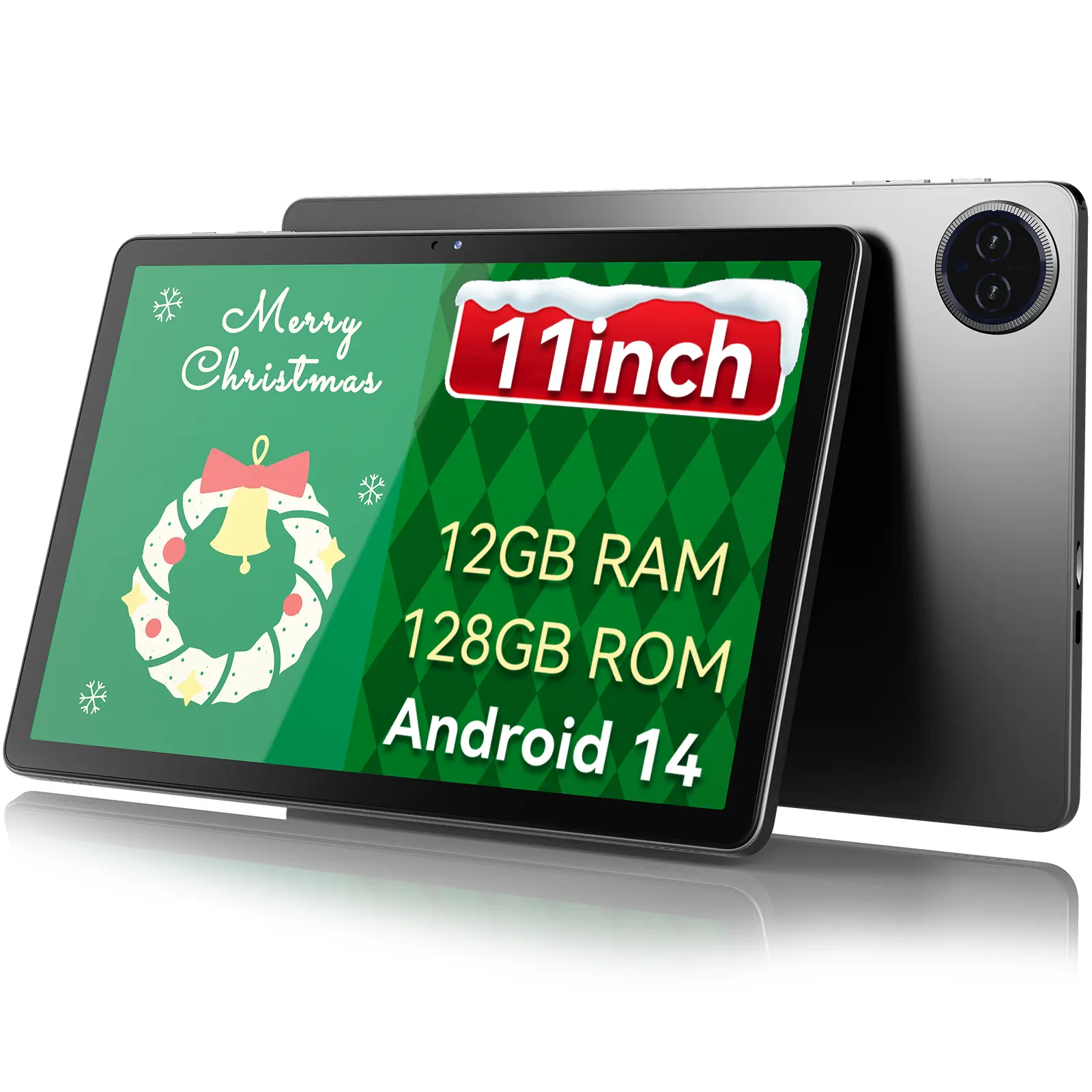 DigiLand 2025 Android 14 Tablet 11 inch Gaming Tablets MediaTek Helio Octa-Core 12GB RAM 128GB Storage 7000mAh Battery WiFi 6 Christmas Gift