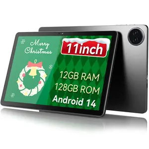 DigiLand 2025 Android 14 Tablet 11 inch Gaming Tablets MediaTek Helio Octa-Core 12GB RAM 128GB Storage 7000mAh Battery WiFi 6 Christmas Gift