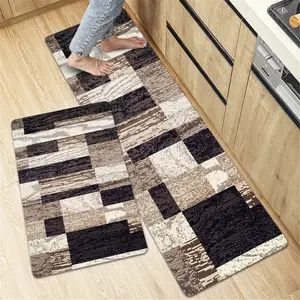 Durable Kitchen Floor Mats - Waterproof Non-Woven Fabric Runner Rug with Non-Slip Backing, Stain Resistant Low Pile Carpet for Home and Office