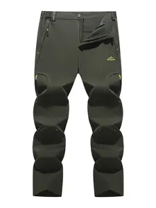 Men's Workwear Belted Pocket Hiking Pants, Casual Sports Running Outdoor Long Pants, Loose Fit Comfortable Multi-Functional Waterproof Climbing Pants, Belted Pocket Zipper, Casual Fit Waist