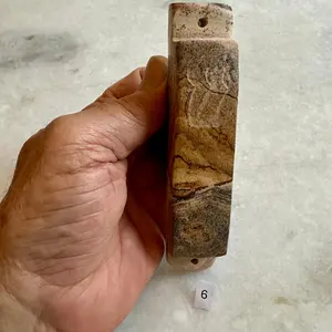 Kalahari Jasper Stone Mezuzah – Hand-Carved  #6