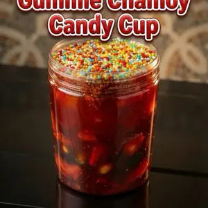Gummie Candy Cup with Spicy-Sweet Fruit Flavor Coating